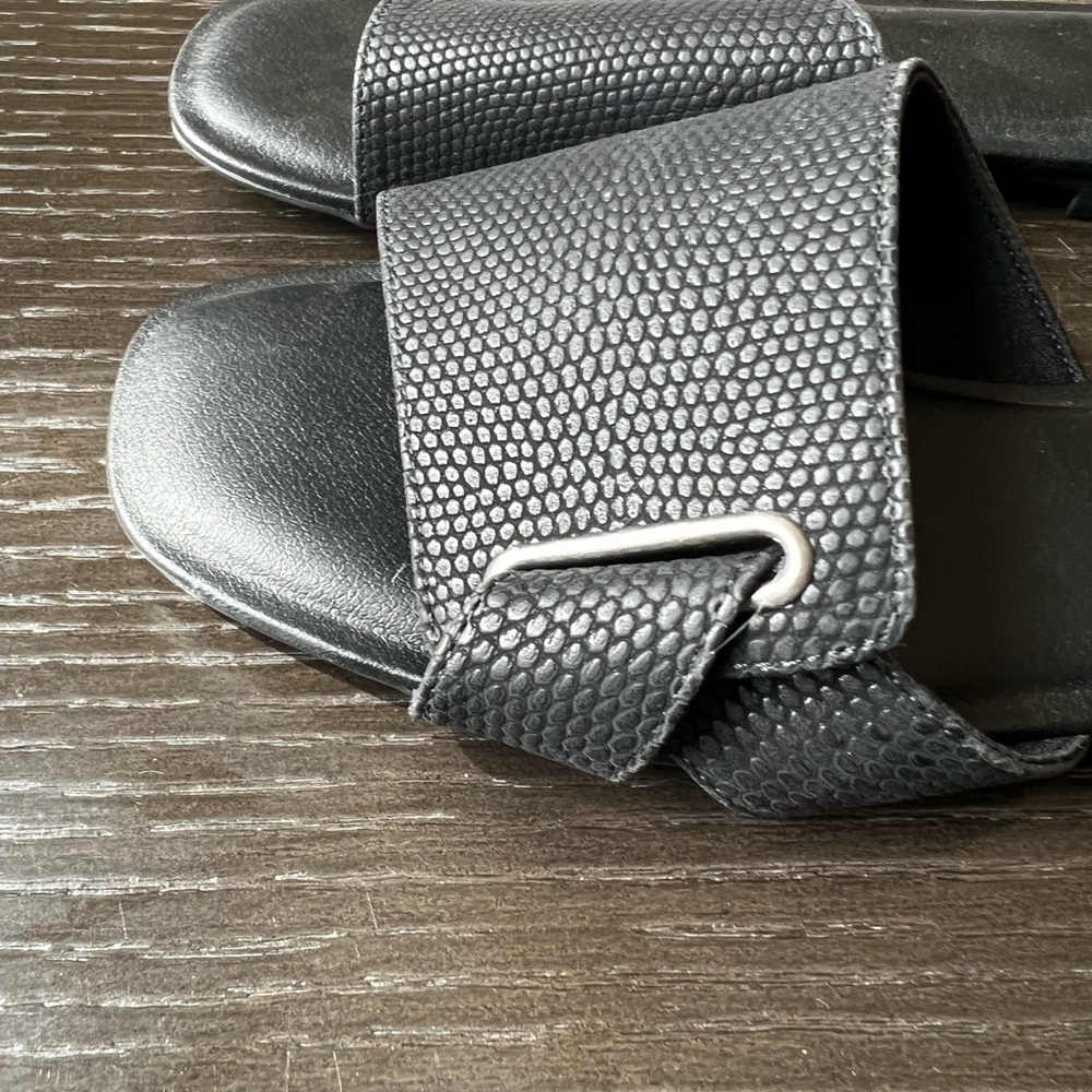 Susina black leather python sandals - Picture 4 of 4